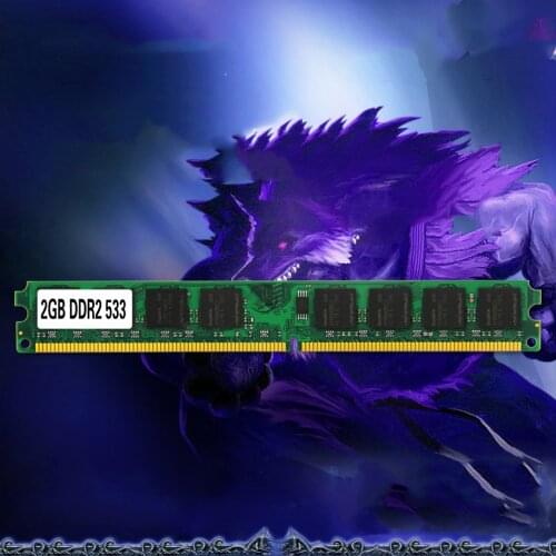 PC Memory Module 2GB DDR2 PC2-4200 DDR1 533MHZ Desktop PC Memory Module Computer Desktop DDR2 RAM 100% Brand New Good Quality