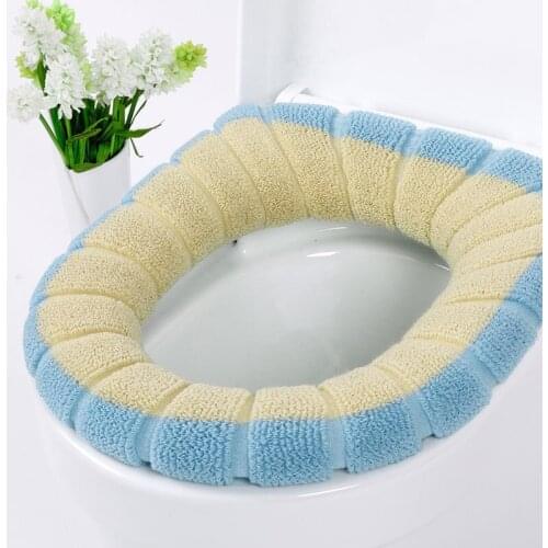 Soft Washable Universal Warm Toilet Seat Mat Set for Home Decor Closestool Mat Seat Case Toilet Lid Accessories
