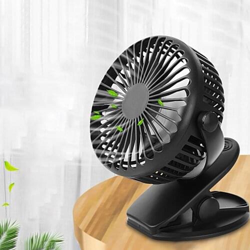 USB Rechargeable Clip Desktop/Table Fan Mini Portable Clamp Fan 720 degree rotating Ventilator With Night Light Air Cooler Fan