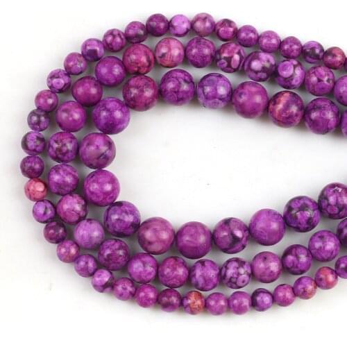 Natural Stone Beads Rose Red Wheat Stone Round Loose Spacer Beads for Jewelry Making DIY Bracelet 15'Strand 6/8/10mm
