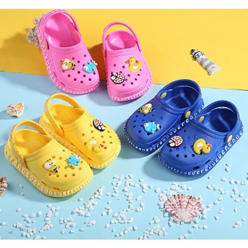 2020 new childrens Dongdong shoes wear garden shoes outside in summer home anti slip soft sole wear resistant Baby Beach Shoes