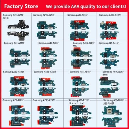 Original Charging Port USB Charger Dock Board Flex For Samsung Galaxy A21 A30 S A31 A40 A40S A41 A50 A50S A51 A60 A70 S A71 A80