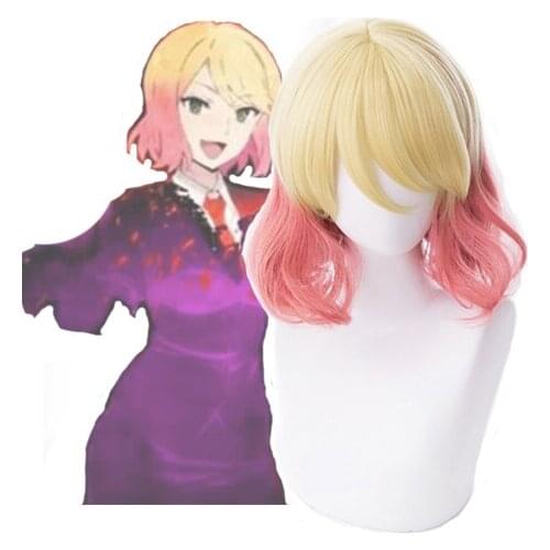 Game Angels Of Death Cosplay Wig Catherine Ward Mixed Gradual Color Short Hair Wigs Halloween Carnival Women Cosplay Wigs