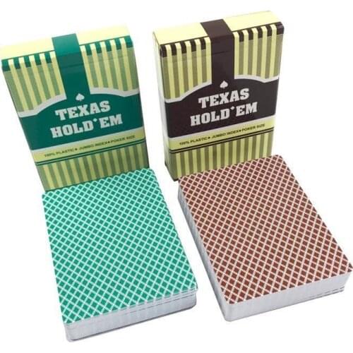 2Pcs/Set PVC Plastic Playing Cards Baccarat Texas Hold'em Frosting Poker Cards Green And Brown Entertainment Games Card Game