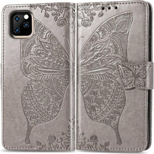Butterfly Embossed Leather Case Flip Multi-Function for Samsung S21 A22 A32 A52 4G/5G Z flod3FE Solid Color Protective Cover