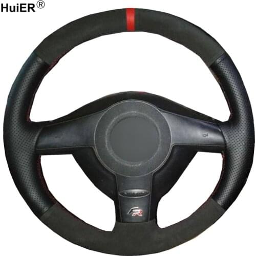 Hand Sewing Car Steering Wheel Cover Suede For Volkswagen VW Golf 4 Mk4 1998-2004 Passat B5 1996-2005 Polo 1999-2002 Seat Leon