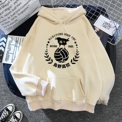 Ot Cartoon Haikyuu Hoodies Women/Men Funny Japanese Anime Streetwear Harajuku Karasuno Fly High Graphic Sweatshirts Unisex Tops