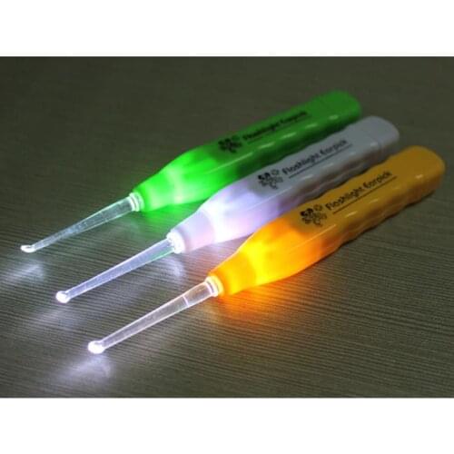 LED Light Ear Cleaner Earpick Remove Ear Wax Baby Child Ear Spoon Curette Ear Cleaning Ear Care Tool Earwax Digging Spoon Care