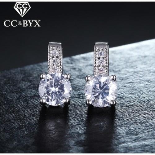 Vintage stud earrings for women AAA zircon boucle d'oreille femme pendientes fashion jewelry ear accessories christmas gift E039