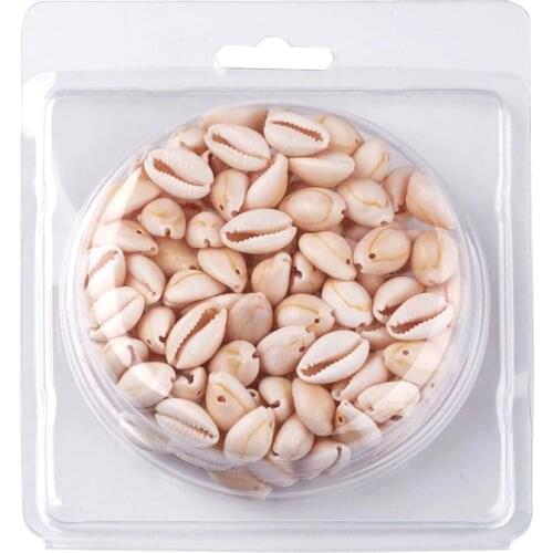 120~150pcs/box Natural Shell Beads Beach Oval Spiral Sea Cowrie Shells Loose Spacer Charm for Jewelry Making DIY 9~12x10~16mm