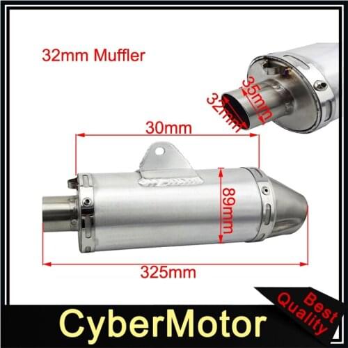 32mm Performance Racing Exhaust T4 Muffler For Pit Dirt Bike Mini Motocross 150cc 160cc