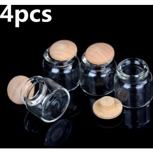 4Pcs 1:12 Scale Doll House Miniature Kitchen Candy Bar Food Jar Decoration for Baby Kids DIY Toys