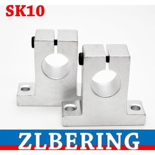 4pcs/lot SK10 10mm Linear Bearing Rail Shaft Support XYZ Table CNC Router SH10A