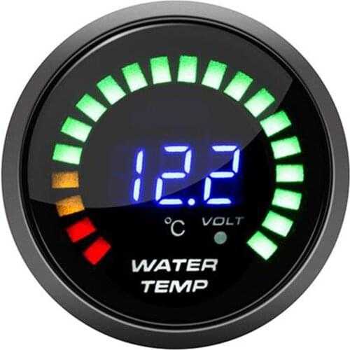 Auto Water Temp Gauge With Sensor 52mm 2 Inch LCD Digital water Temperature gauge car meter racing water tank level indicator