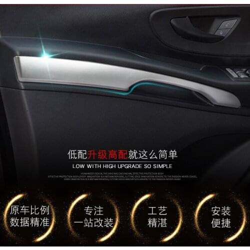 Car Styling ABS Chrome Car Inner Door Handle Armrest Trim Sequins Stickerfit For Mercedes Benz Vito 2017 Interior Accessories
