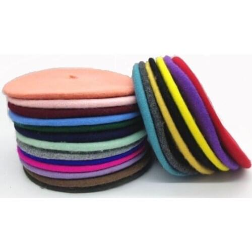 New winter felt beret cap Women Adult soft warm Wool beret hat Artist cap Lady casual flet Pumpkin hat gorros
