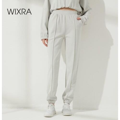 Wixra Womens Elastic Waist Cotton Trousers Warm Harem Pants 2021 New Hot Spring Summer Workout Running Sporting Clothing