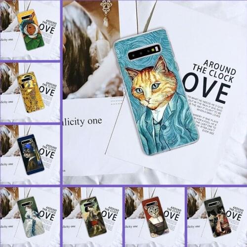 Phone Case For Samsung Galaxy Note 10 Pro Silicone Funny Art Cat Aesthetic Cute Rabbit Back Cover For Samsung S10 Plus 5G 10E