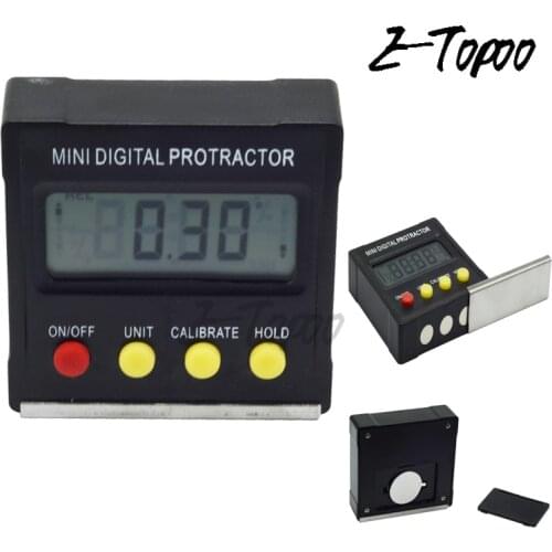 Mini Digital 360 Degree Protractor Inclinometer Electronic Level Box Magnetic Base Measuring Tools