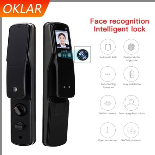 OKLAR Face recognition door lock biometric Palmprint recognition lock intelligent digital lock Home security Fingerprint lock