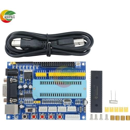 DC 12V PIC16F877A PIC Minimum System Development Board Emulator JTAG ICSP Program Minimum System Microcontroller Module