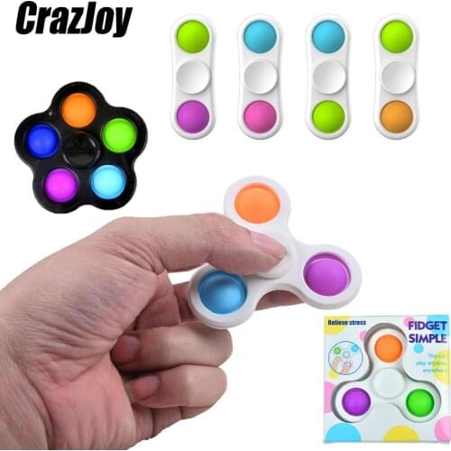 Bubble Fidget Dimple Toy Simple Toy Spinner Pressure Sensory Antistress Reliever Relief Anxiety For Adult Child Gift Pack Toys