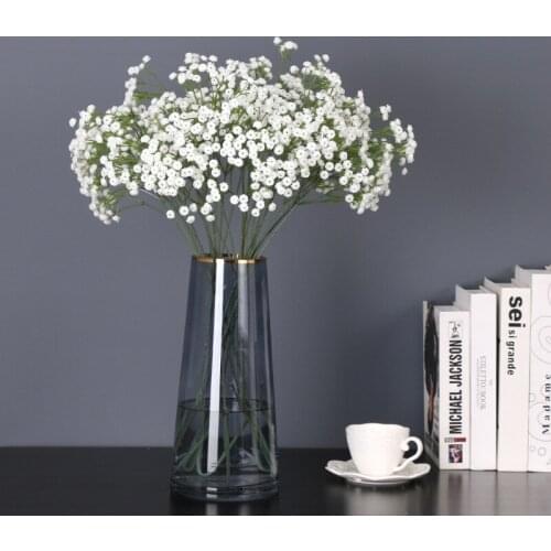 Artificial Flowers Plastic Gypsophila Branch Simulation Wreath Bouquet Home Decor Display Gypsophila Decorative Flower Bouquet