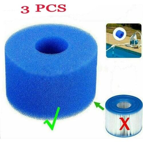 3PCS for Intex Pure Spa Reusable/Washable Foam Hot Tub Filter Cartridge S1 Type CNIM Hot