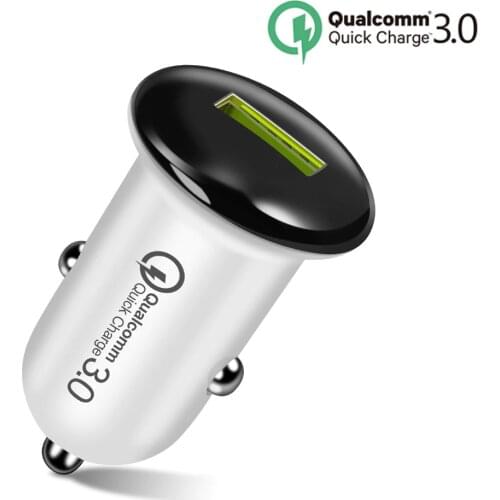 Mini 18W Fast Charger USB Car Charger Adapter Quick Charge 3.0 Car-Charger Auto Charging For Xiaomi One plus 5T Mobile Phones