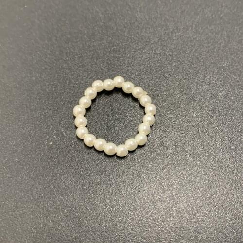 Fashion Round Imitation Mini Pearl Ring Exquisite Minimalist Style Gold Color Ball Thin Handmade Ring Women Jewelry Weddings