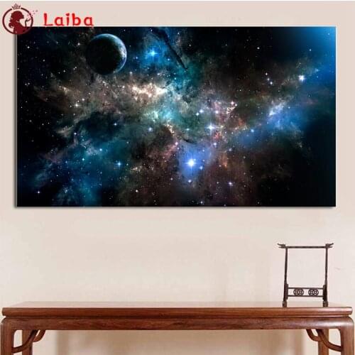 Diy Diamond Painting Space painting set planet iving room bedroom Diamond Embroidery Full square round drilling 5d DIY Diamond