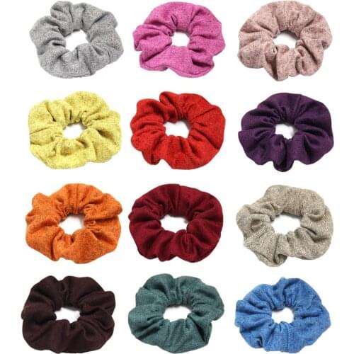 Furling Girl 1 PC Solid Color Elegant Knitting Elastic Hair Bands Cotton Fabric Casual Accessories Headbands for Women