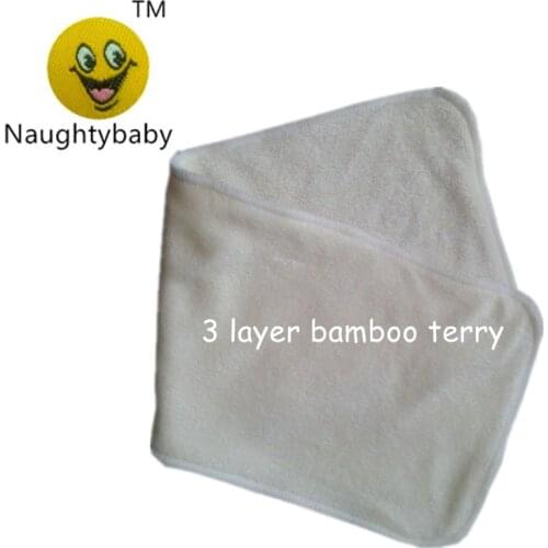 3 Layers Bamboo Charcoal cloth diapers Inserts Nappy changing mat Baby Diapers Reusable diaper changing pad Liners 36*14cm