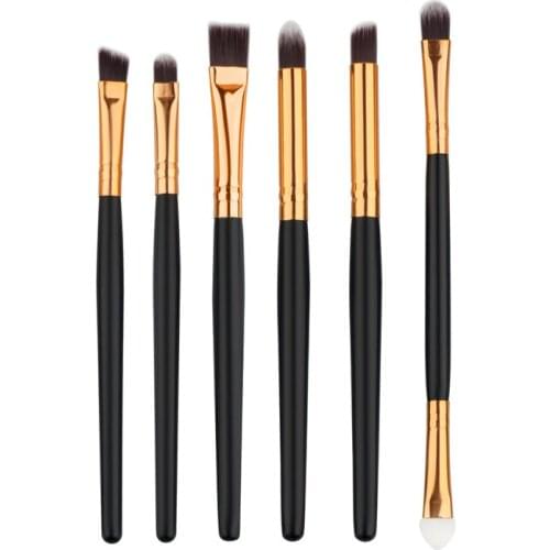 Dropshipping 6Pcs Professional Makeup Brush Sets Cosmetic Foundation Eyeshadow Eyeliner Lip Brushes Tool