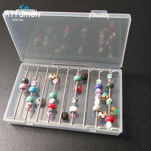 Beads Jewelry Box Charms Jewelry Organizer Acrylic Tray Findings Tray For Decoration DIY Bracelet Beads Jewelry Holder ShowCase