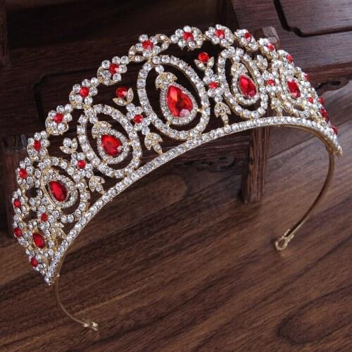 Retro Baroque Adult Birthday Gift Crown Luxury Atmospheric Wedding Bridal Jewelry Bridal Headdress Crown