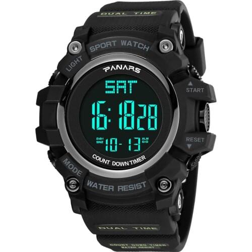 RGTOPONE SHOCK Style Sport Digital Watch Men Waterproof Resistant Chrono Wrist Watch Male Alarm Watches Stopwatch Hours Relogios