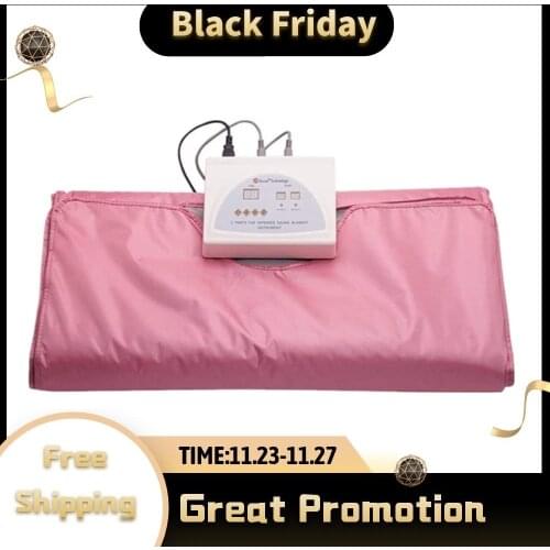 Fat burning 2 Zones Sauna Blanket for Weight Loss detox Sauna Heating Blanket for home