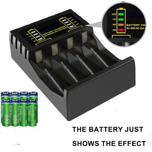 4 Slots Electric Battery Charger Intelligent Fast LED Indicator USB Charger For AA/AAA Ni-MH/Ni-Cd Rechargeable Battery