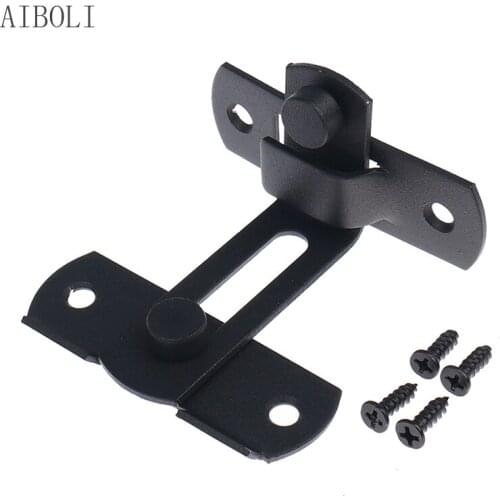 1pc Barn Door Cast Metal Hook Latch Lock Texture Country Rustic Decoration Ornament Right Angle Sliding Door Buckle