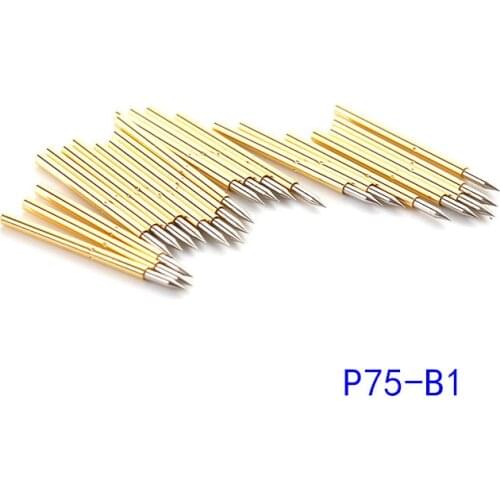 100PCS Spring Test Probe P75-A2 B1 E2 J1 Outer Diameter 1.02mm Length 16.5mm PCB Probe