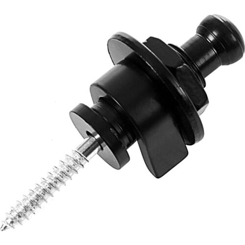 10x Round Head Guitar Bass Strap Locks Schaller-style Straplocks, Black