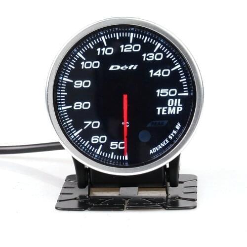 2.5" Defi BF Universal 60MM Oil Temp Gauge Meter 7 Colors backlight Adjustable 50~150 Degrees With Sensor For 12V Car/Boat