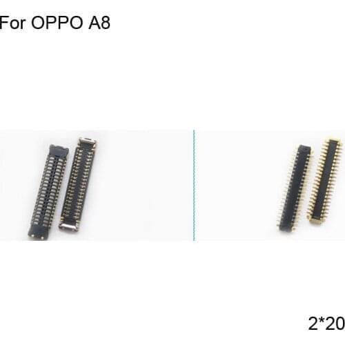 2PCS For OPPO A8 FPC connector For OPPO A 8 LCD display screen on motherboard mainboard On flex cable