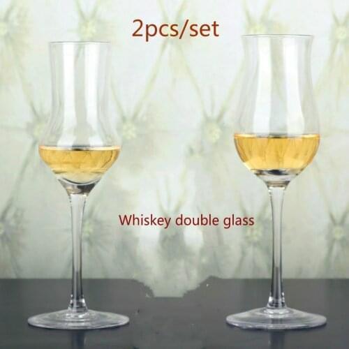 2Pcs/Set 100Ml Whisky Tasting Cup Lead-Free Glass Red Wine Glass Goblet Sommelier Special Cup Goblet Smelling Cup Wine Glass Set