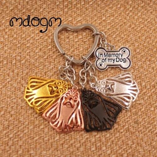 2021 Cocker Spaniel Dog Animal Gold Silver Plated Metal Pendant Keychain For Bag Car Women Men Girls Boys Love Jewelry K085