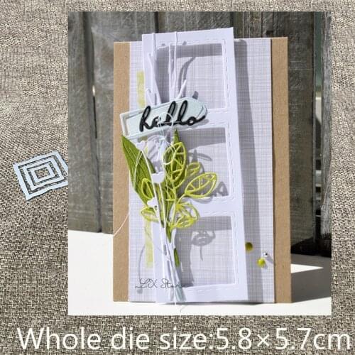 New Design Craft Metal Cutting Dies 3pcs square frame decoration scrapbook die cuts Album Paper Card Craft Embossing die cuts