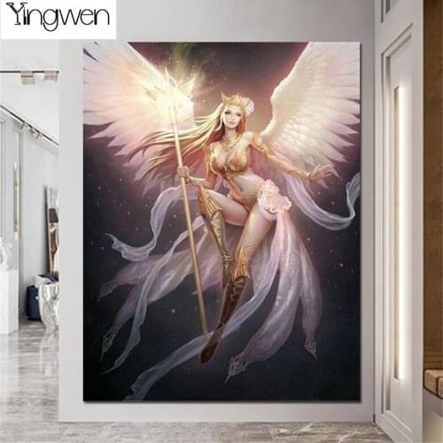 5D Diamond Painting Fantasy Angel Woman DIY Rhinestones Full Diamond Mosaic Embroidery Cross Stitch Kits Bedroom Home Decoration