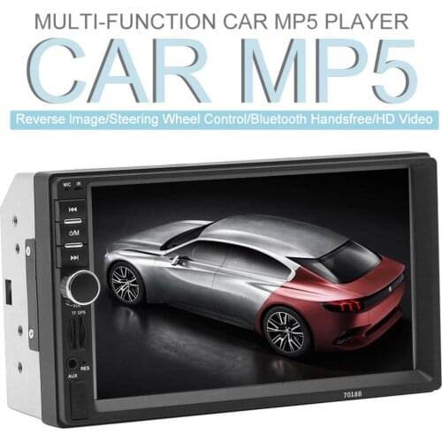 7 Inch 2 DIN In Dash Bluetooth Touch Screen Car Video FM Radio Stereo Player Support Mirror Link for iPhone and Android/Aux In