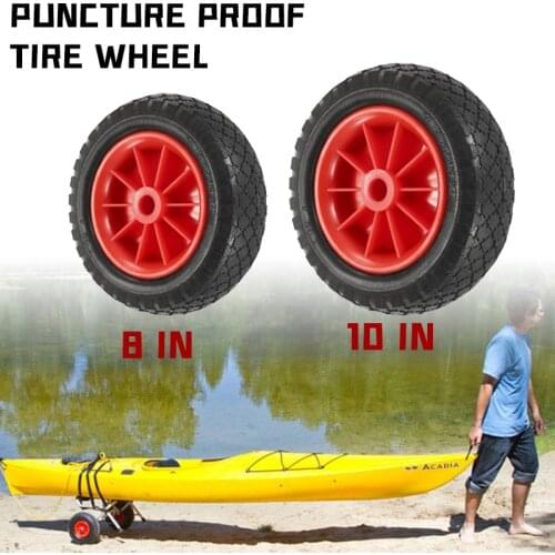 8/10 Inches Puncture-proof Kayak Trolley Tire Wheel for Kayak Canoe Trolley Cart Replacement Tire Wheel kayak accessories